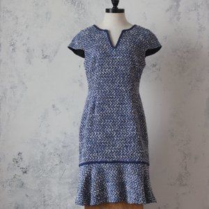 Karl Lagerfeld blue tweed dress
